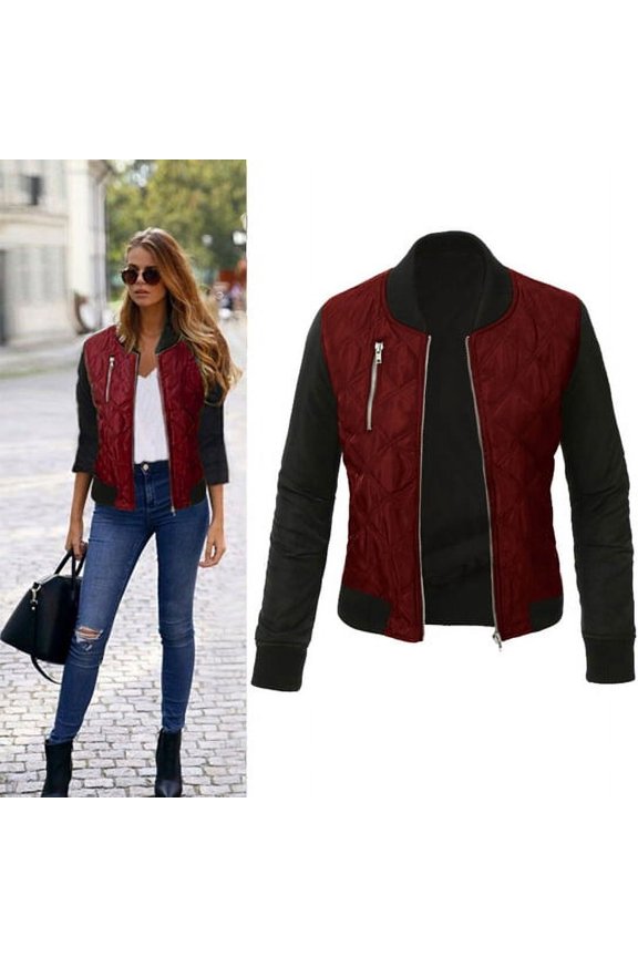 Chic Babe Bomber Jacket In Quilted Satin