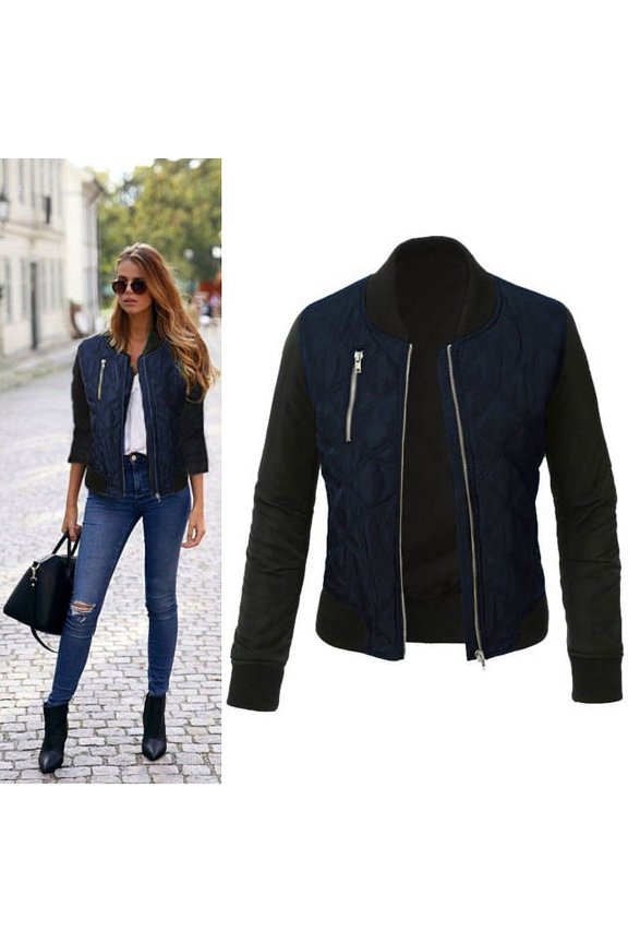 Chic Babe Bomber Jacket In Quilted Satin