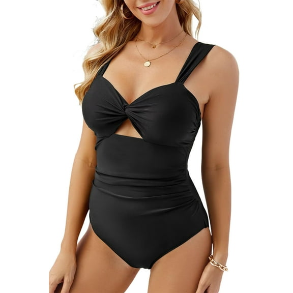 Chic Backless Swimsuit with Unique Bowknot Detail and Cut-Out Design for Summer | [ZhiHiMeRi] | (US 12-14)L