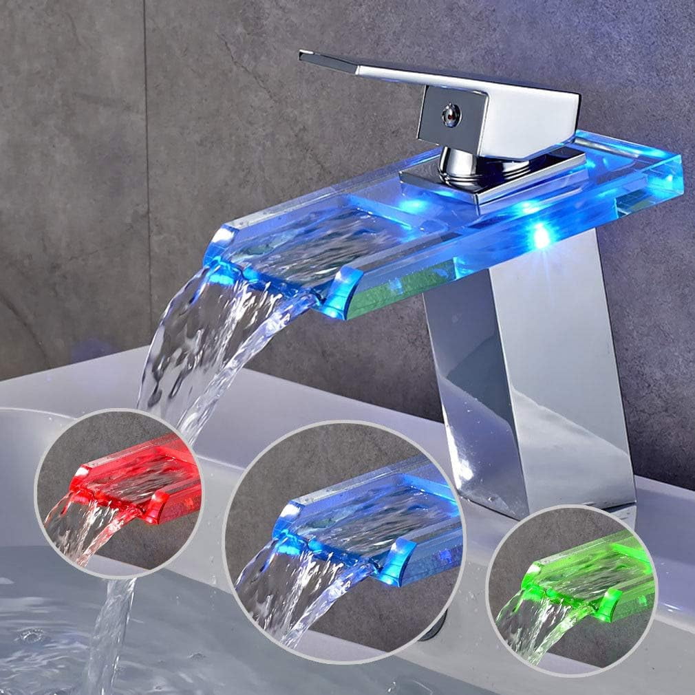 Chic Bathroom Upgrade, Modern Waterfall Design Bathroom Faucet With ...