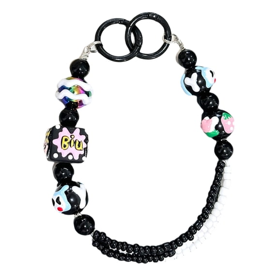 Chic Beaded Phone Strap, Multipurpose Mobile Decoration Trendsetting Beaded Phone Cord for Smartphones Daily Travel Use