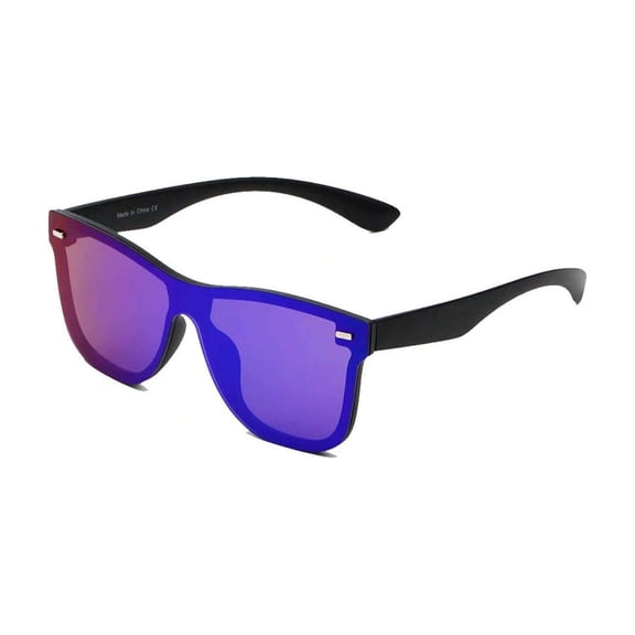Chic Black Frame Sunglasses - Gradient Purple Blue Lens UV Protection Stylish Daily Eyewear