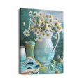 thumbnail image 1 of Chic Blue Daisy Framed Art 12x16inch Modern Floral Print, Ideal for Bathroom Decor, Canvas Painting Perfect for Bedroom, 1 of 7