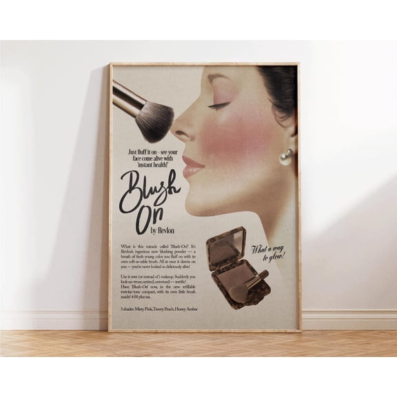 Chic Blush Fashion Colorful Beauty Makeup Girly Gallery Wall Art Unframed Paper Print