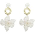 thumbnail image 1 of Chic Bohemian Acrylic Resin Flower Dangle Earrings for Women Elegant Hawaii Flower Lei Petal Long Drop Gold Plated Floral Tassel Statement Hanging Stud Earring for Wedding Party Bride Jewelry, 1 of 12