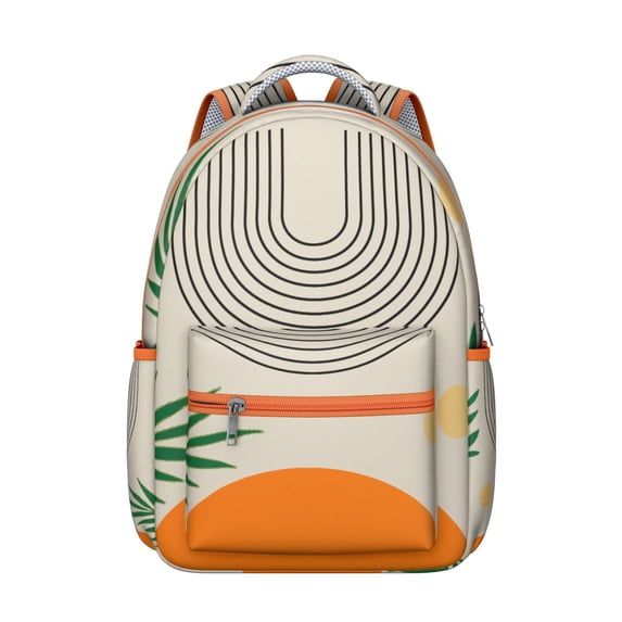 Chic Bohemian College Backpack - 17" Heavy Duty Oxford Fabric, Tribal Print Daypack, Roomy Water-Resistant Bag for Women & Men