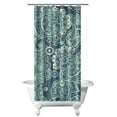 thumbnail image 1 of Chic Bohemian Shower Curtain 36x72 Inches, Quick-Dry Polyester with Plastic Hooks, Paisley Floral Retro Design for Elegant Bathrooms, 1 of 5