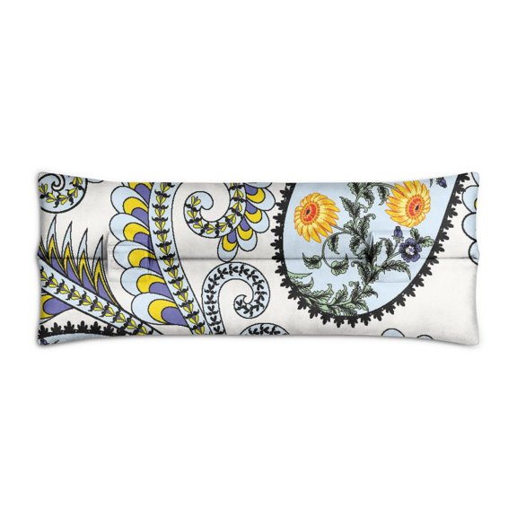 Chic Bohemian Vintage Print Mastectomy Pillow for Car - Soft Chest Protector After Surgery with Hook-and-Loop Straps