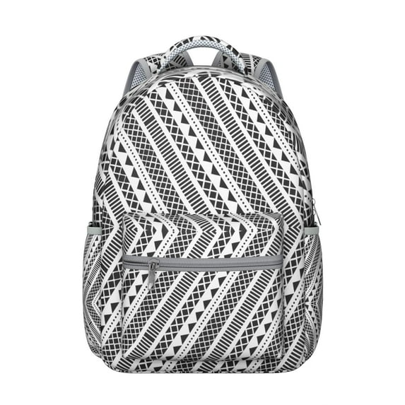 Chic Boho Backpack for Women - 17 Inch Laptop Pocket & Organized Sections | Vintage Tribal Print, Durable Fabric & Stylish School or Work Essential