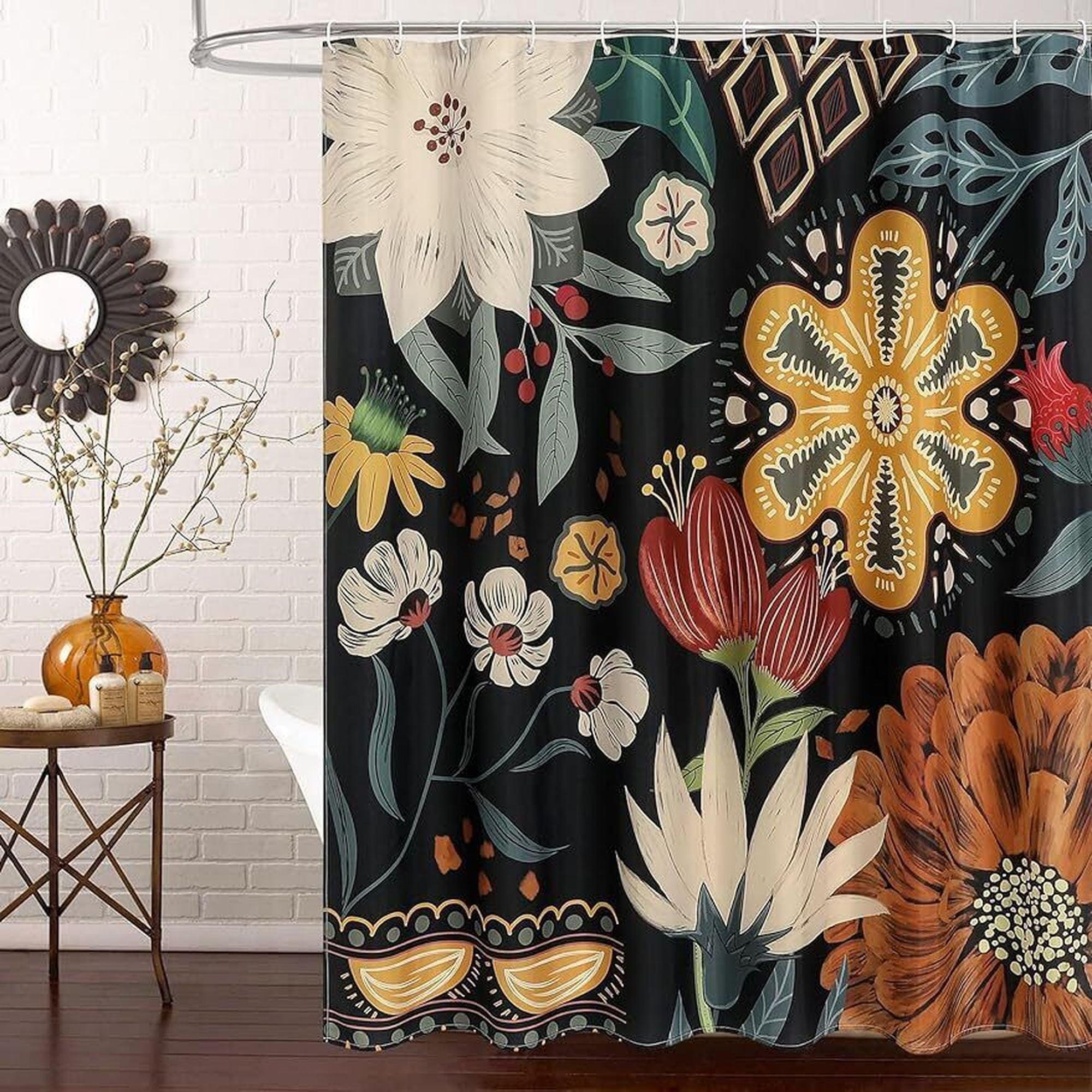 Chic Botanical Shower Curtain Elevate Your Bathroom Decor With