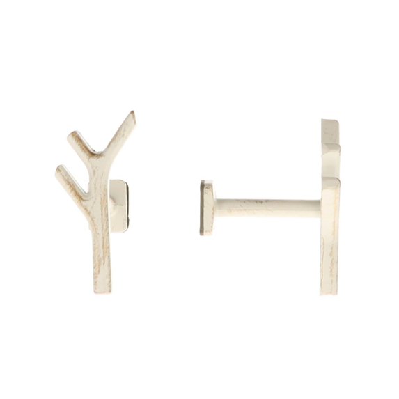 Evideco French Home Goods Curtain Holdbacks Chic Branch Design Curtain Tieback Hooks - Set of 2 Adhesive Metal Holdbacks for Drapery - Ecru/Gold