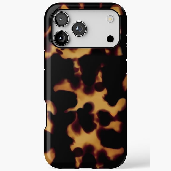 Chic Brown Tortoiseshell Pattern Luxury Animal Print Case for iPhone 11 12 13 14 15 16 17 Pro Max