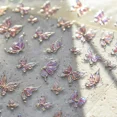 thumbnail image 1 of Chic Butterfly 5D Bowknot Ribbon Knot Love Heart Stars Totem Nail Art Sticker Hot Stamping Gold Sliver Adhesive Manicure Decals, 1 of 10