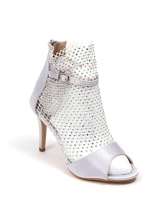 Chic ARIANA Glitter Mesh Shootie, Silver, 8