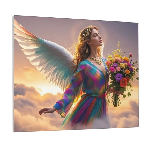 Chic Canvas Wall Art, Flower Angel Canvas Art Wall Decor Posters For Room Aesthetic, Canvas Decorative Painting Canvas Art Prints Ready To Hang Home Decorations