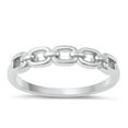 thumbnail image 1 of Chic Chain Link Ring .925 Sterling Silver Stacking Band Jewelry Female Male Unisex Size 10, 1 of 4