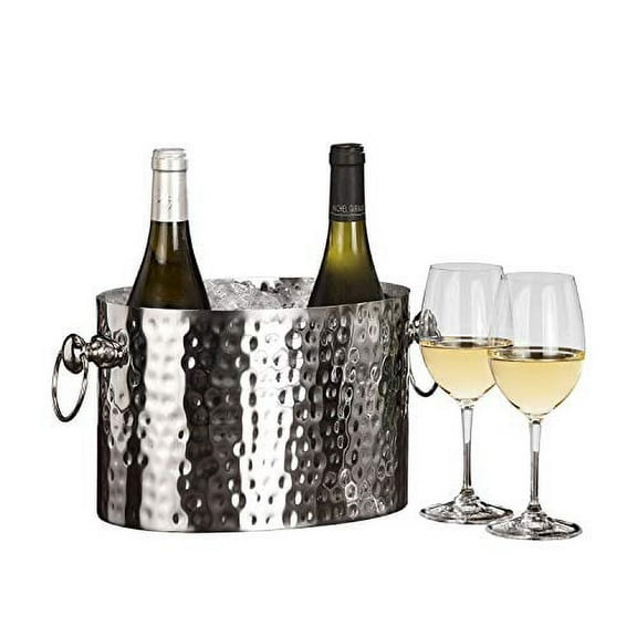 Chic Chill Handcrafted Artisan 2 bottle Champagne and Wine Chiller (Stainless Steel)
