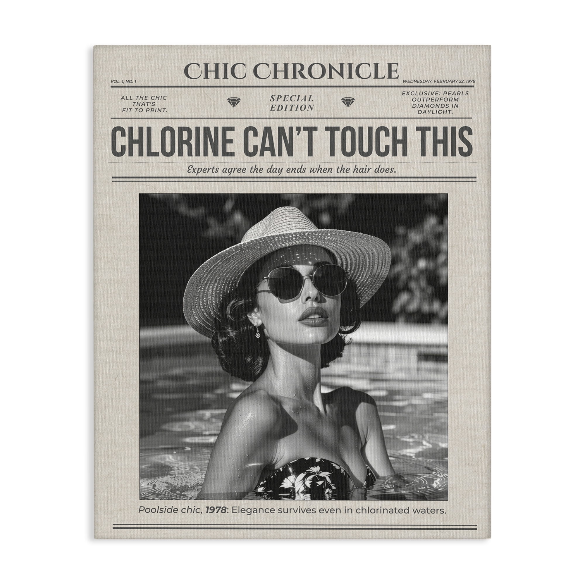 Chic Chronical Vintage Magazine Canvas Wall Art, design by A Barefoot Stylist