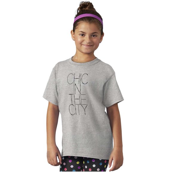 Chic City Style Fashion Fashionista Girls Kids T Shirt Tees Teen Brisco Brands L