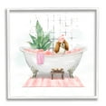 thumbnail image 1 of Chic Cocker Spaniel Puppy in Pink Bubble Bath Animals & Insects Framed Art Print Wall Art, 17x17, 1 of 7