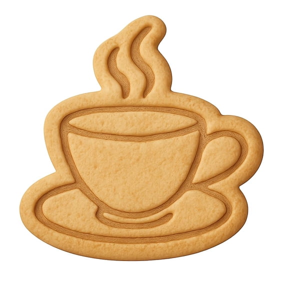 Chic Coffee Cup Cookie Cutter & Stamp, Fondant & Clay - 4x3.4