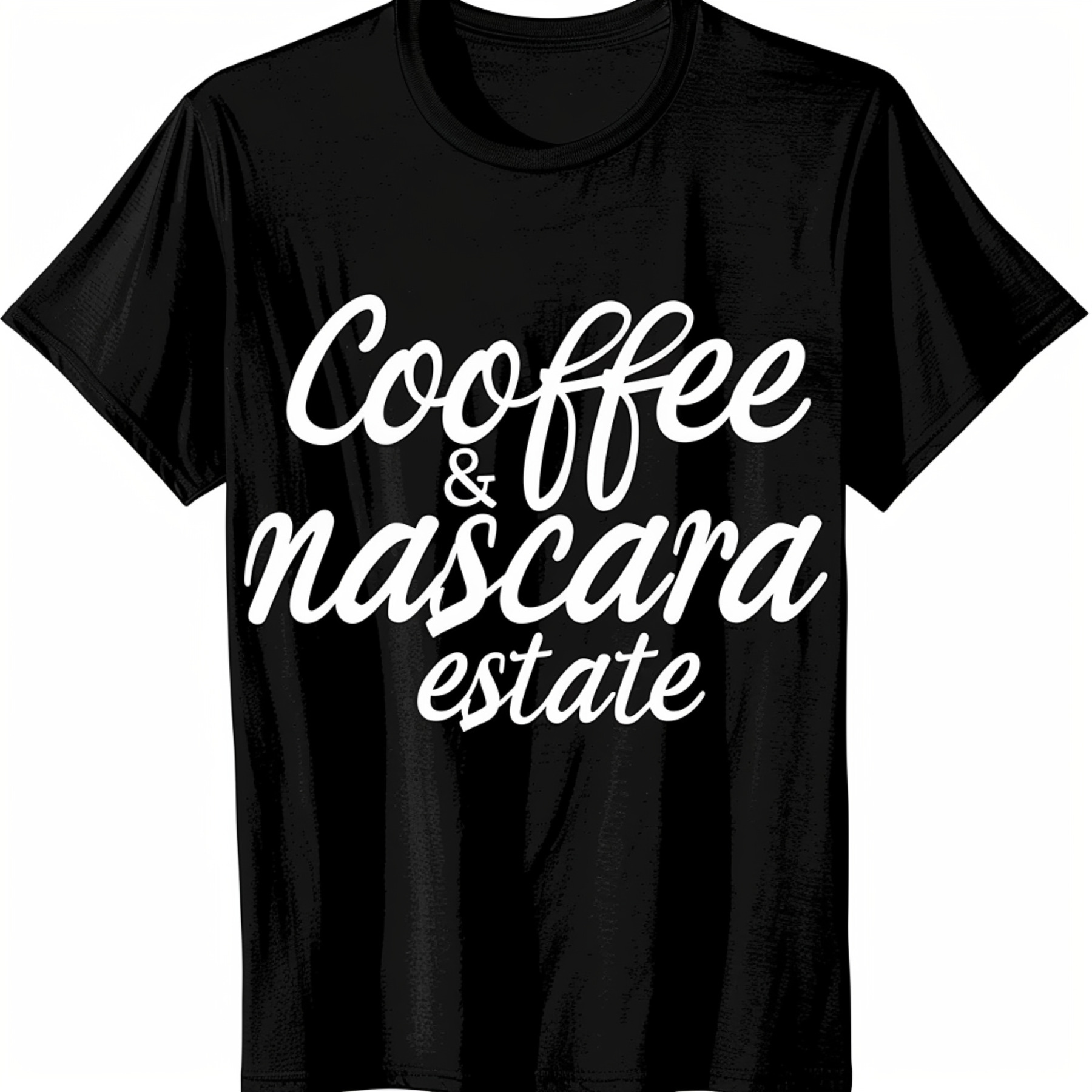 Chic Coffee & Mascara Real Estate Black T Shirt Trendy Lashes Theme