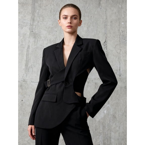 Chic Cut-Out Blazer Jacket