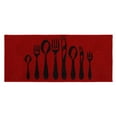 thumbnail image 1 of Chic Cutlery Print Kitchen Runner Rug Red with Soft Wool Effect - 48 x 20 inches, 1 of 5