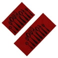thumbnail image 1 of Chic Cutlery Print Red Wool-Effect Kitchen Mat and Runner Rug Set of 2, 1 of 5