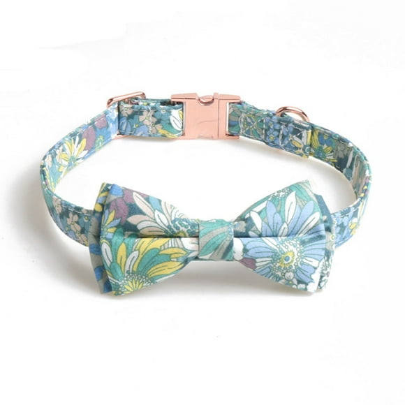 Chic Dog Collar with Detachable Bow Tie, Perfect for Small & Medium Pups
