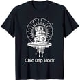 thumbnail image 1 of Chic Drip Stack Black T-Shirt Stylish Graphic Design with Dripping Boxes, 1 of 5