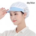 thumbnail image 1 of Chic Dustproof Cooker Work Wear Work Hat Cook Headwear Kitchen Visors Chef Cap SKY BLUE, 1 of 8