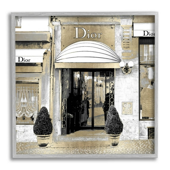 Chic Fashion Glam Storefront Beauty & Fashion Graphic Art Gray Framed Art Print Wall Art