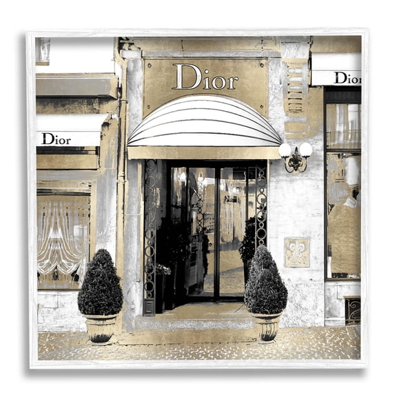 Chic Fashion Glam Storefront Beauty & Fashion Graphic Art White Framed Art Print Wall Art
