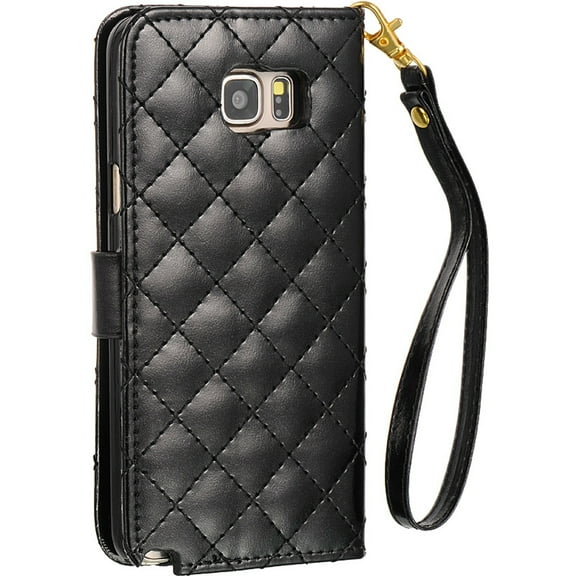 Chic Fashion Quilted Design Pattern Wallet Case for Samsung Note 5 (Exact Perfect Fit)