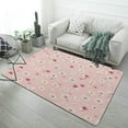 thumbnail image 1 of Chic Floral Pink Pattern_1 Soft Comfy Area Rugs Carpet Suitable for Living Room Kitchen Bedroom Laundry Room Home Decorations 63"x 79", 1 of 6