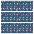 thumbnail image 1 of Chic Floral Stripes 6-Piece 12x18in Durable Place Mats, Heat-Proof and Non-Slip, 1 of 8