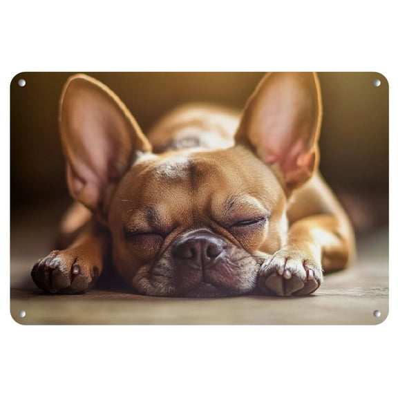 Chic French Bulldog Art Deco Metal Wall Art - Weatherproof, Durable Iron Construction for Home & Outdoor Decor, Perfect for Kitchens, Bedrooms, Bars, Cafes, Perfect for Room Decor