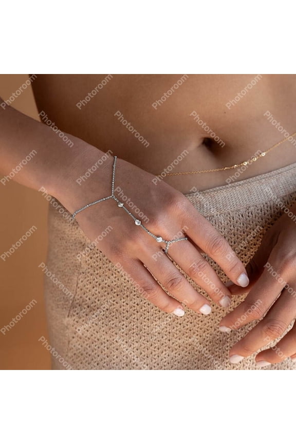 Chic Gold Finger Jewelry - Niche Style Hand Chain for Women