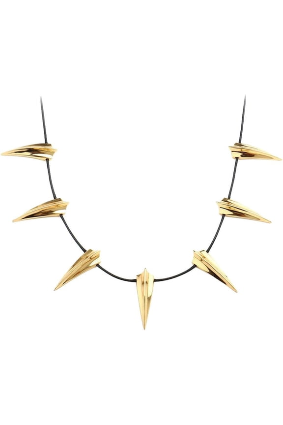 Chic Gold Stainless Steel Necklace for Black Cosplay New Wakanda King T'Challa Pendant Necklace Halloween Party