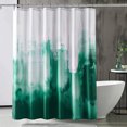 Chic Green Shower Curtain with Silver Grommets Modern Bathroom Decor