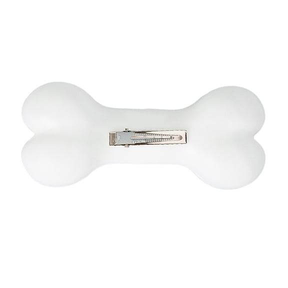 Chic Hair Clip Cute White Bone Shape Hairpin for Ponytail Bangs Dopamine Look Hairpins for Teenagers Children