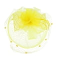 thumbnail image 1 of Chic Headwear Double Veil Mesh Fascinator - Yellow, 1 of 1