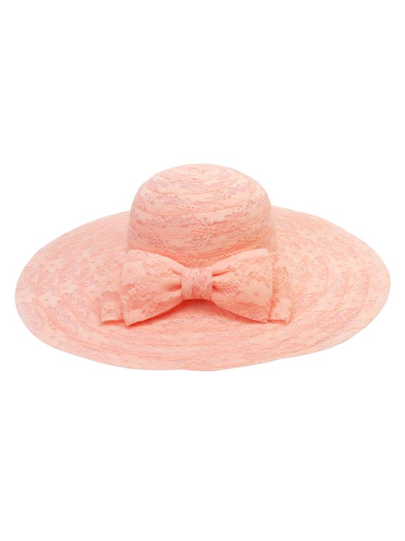 Floppy Hat w/ Back Bow - Pink