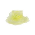thumbnail image 1 of Chic Headwear Medium Lace Organza Hat w/ Two Roses - Yellow, 1 of 1