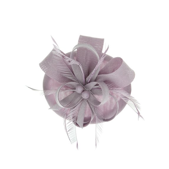 Chic Headwear Woven Loop Feathering Fascinator - Lavender