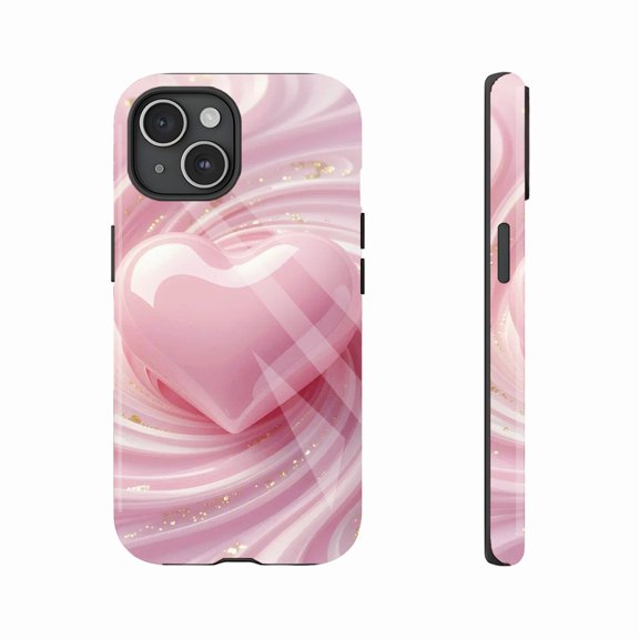 Chic Heart-shaped Glittering iPhone Case for Women Perfect Valentine’s Day Gift | Compatible with iPhone 11/12/13/14/15/16 (Pro Max/Plus)