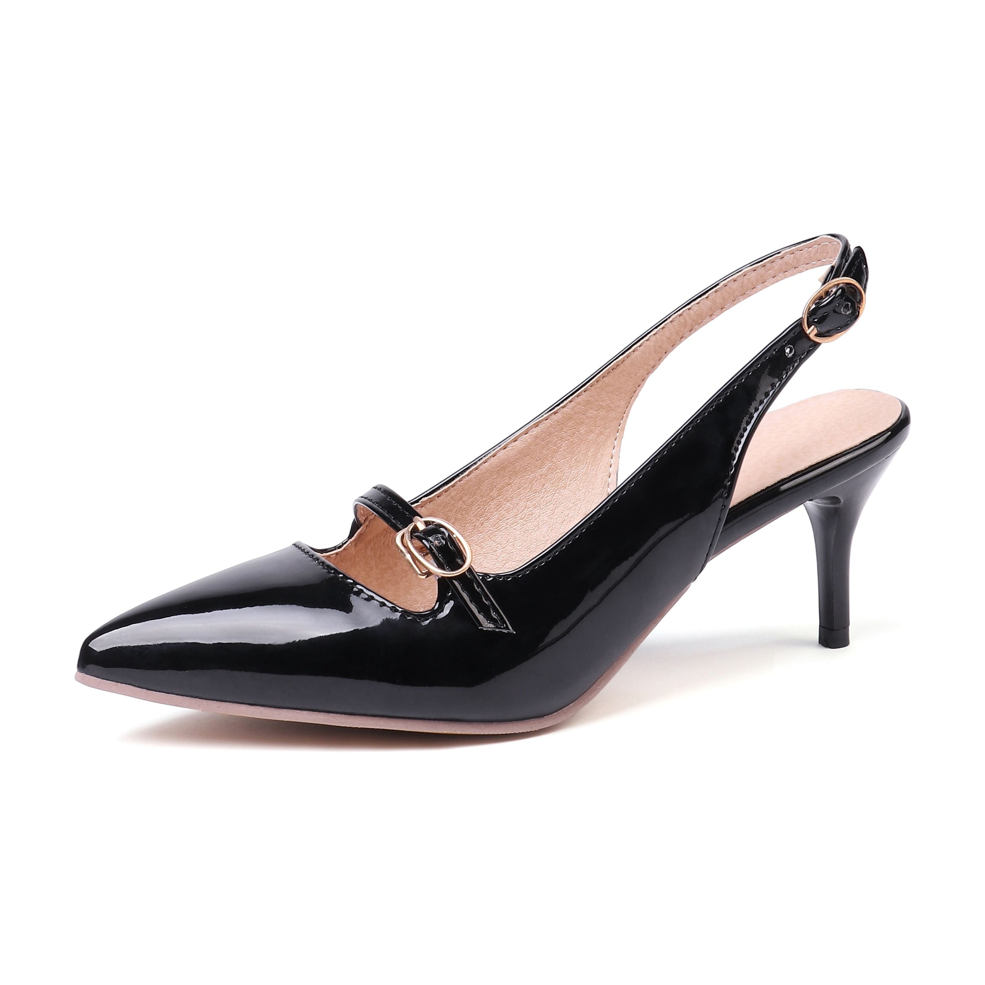 Chic High Stiletto Heels - Elegant Pointed Toe, Secure Slingback Strap