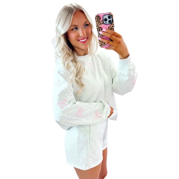 Chic High Waist Short Set with Round Neck and Long Sleeves - Fall & Autumn Style - [ZhiHiMeRi] | S