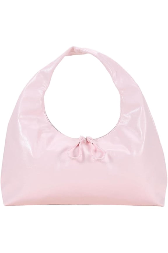 Chic Hobo Shoulder Bag for Women-Multiple Colors & Vegan Leather (Pink)